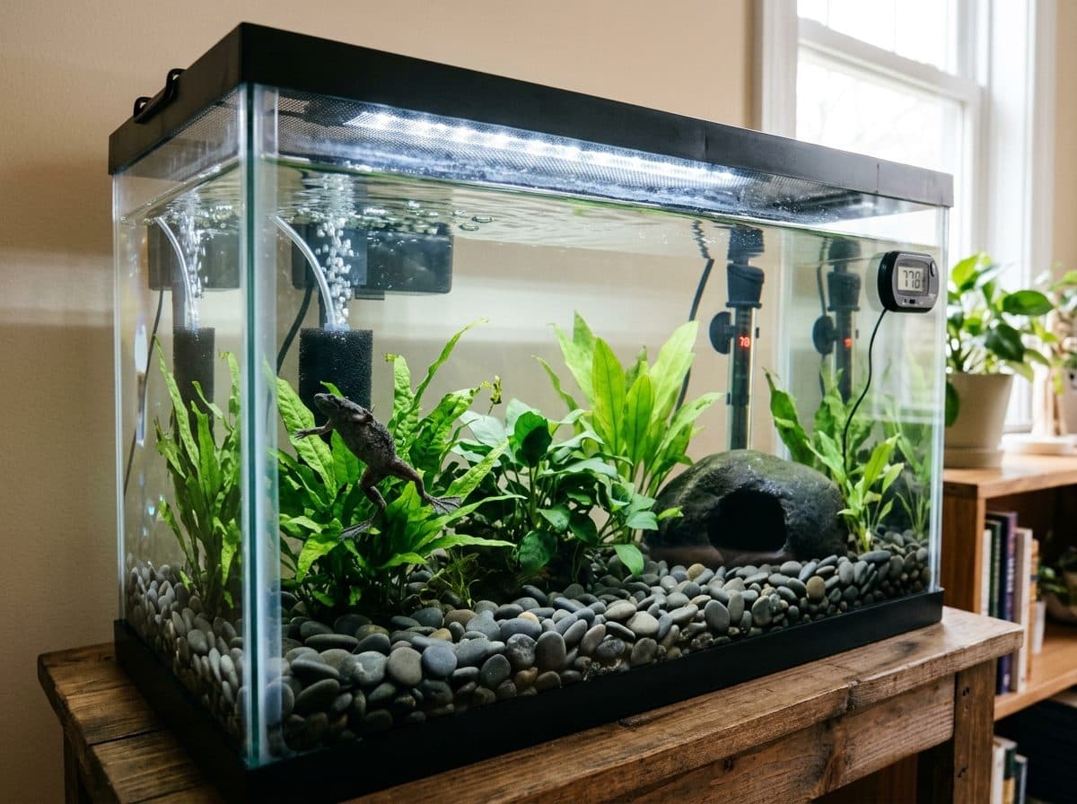 African dwarf frog tank setup idea