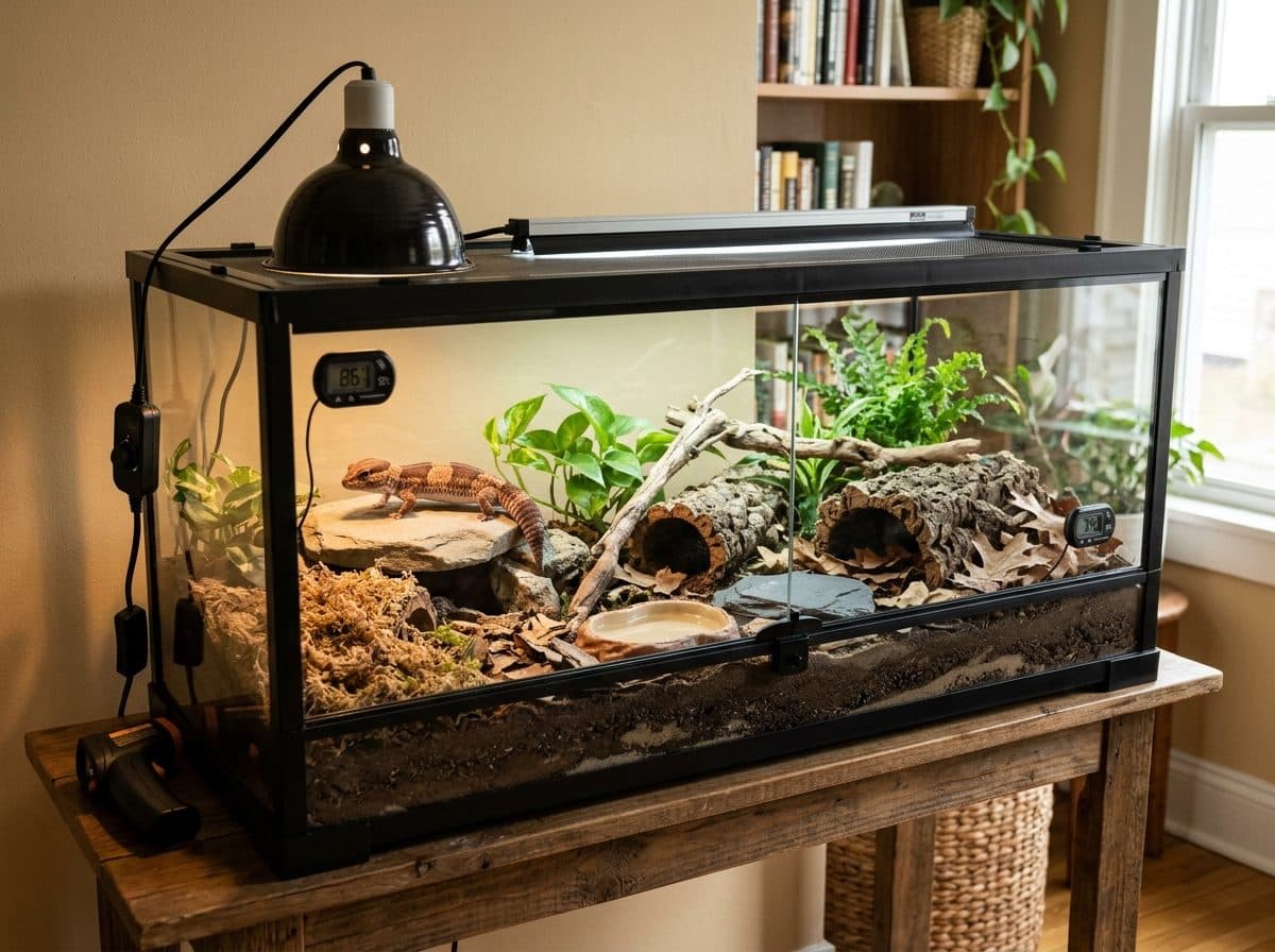 African fat-tailed gecko enclosure setup idea