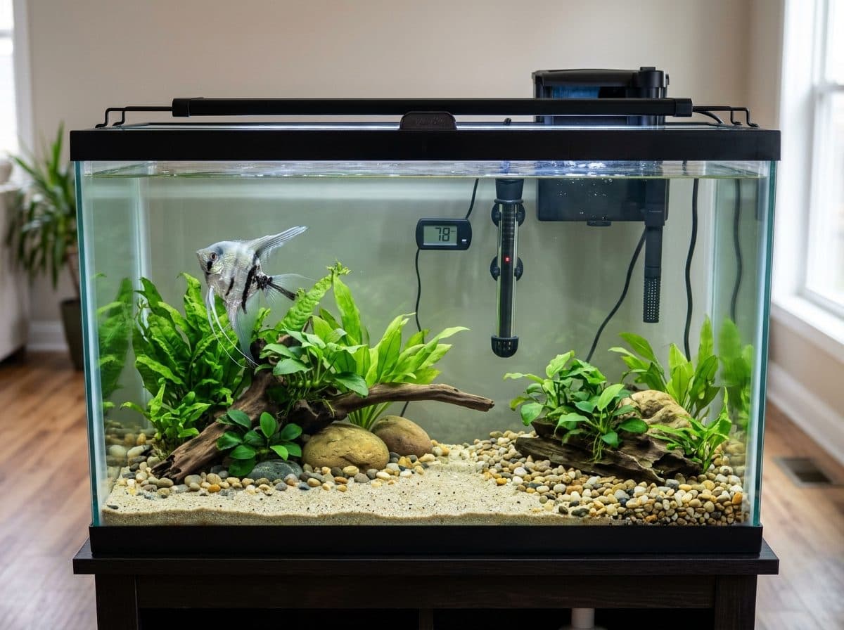 A correctly set up angelfish tank