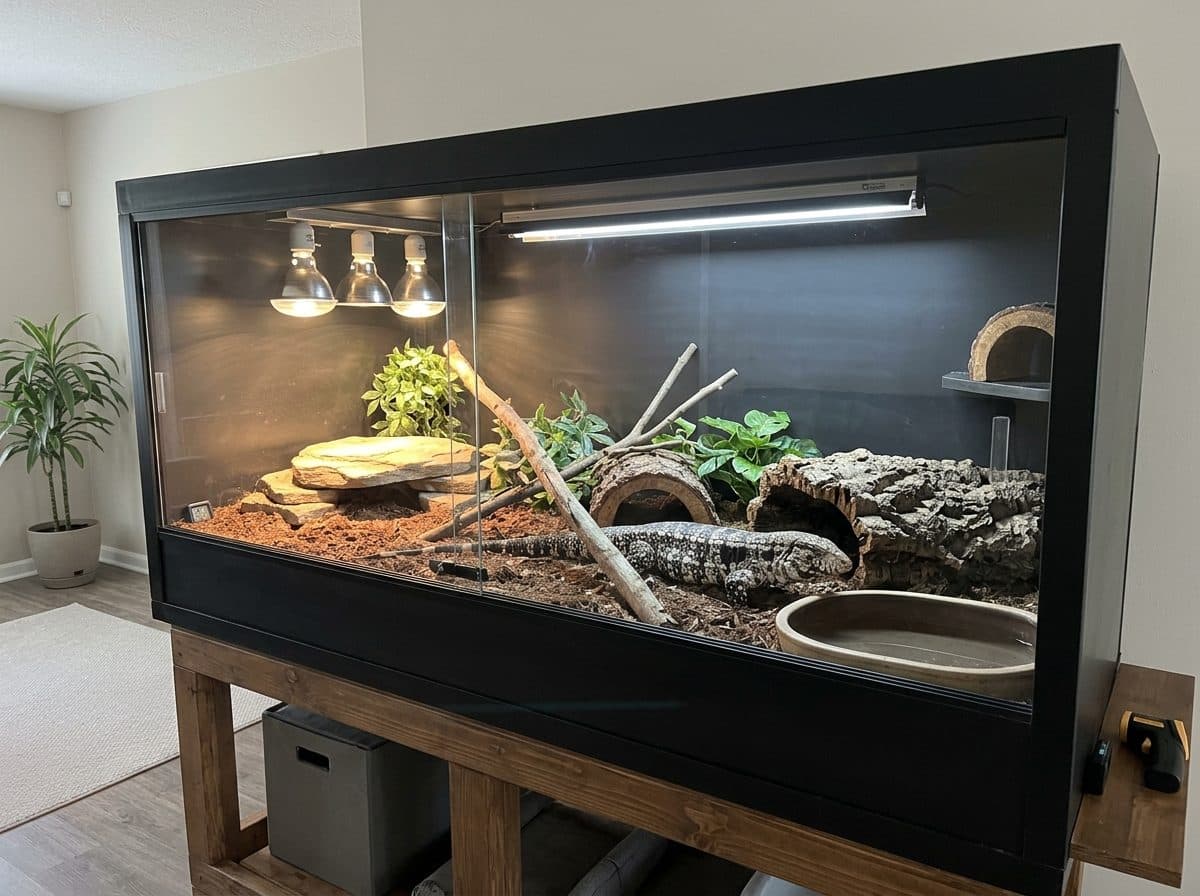Argentine tegu enclosure setup idea