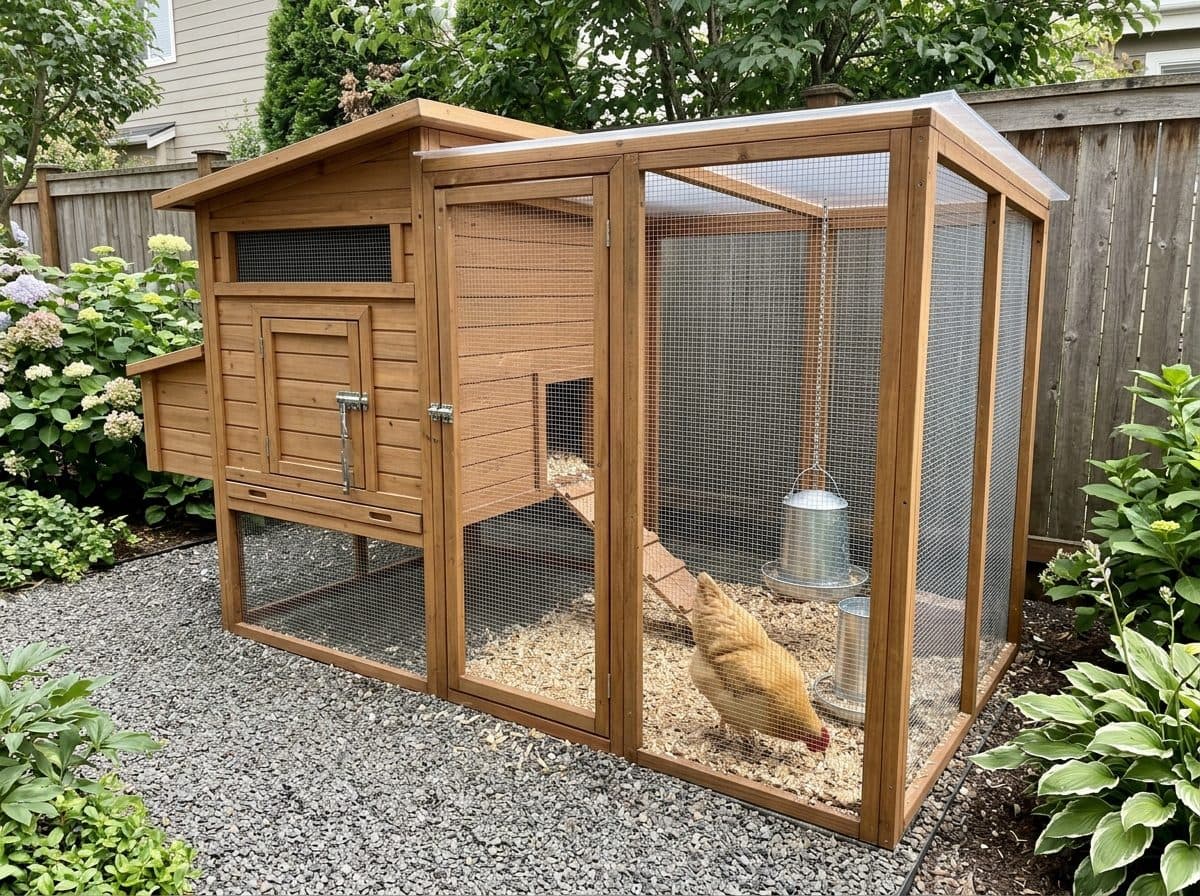 Backyard chicken coop setup idea