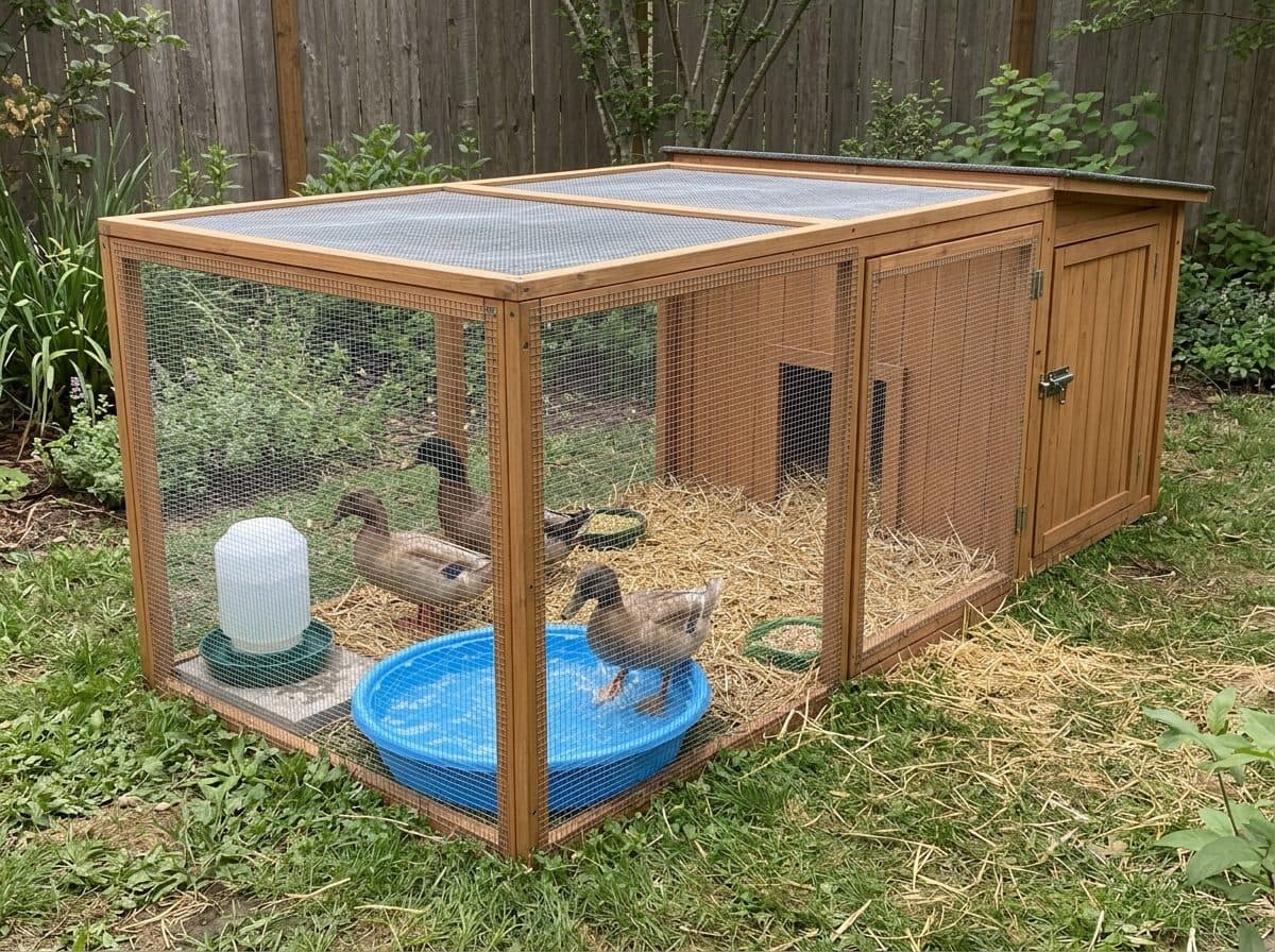 Backyard duck coop setup idea