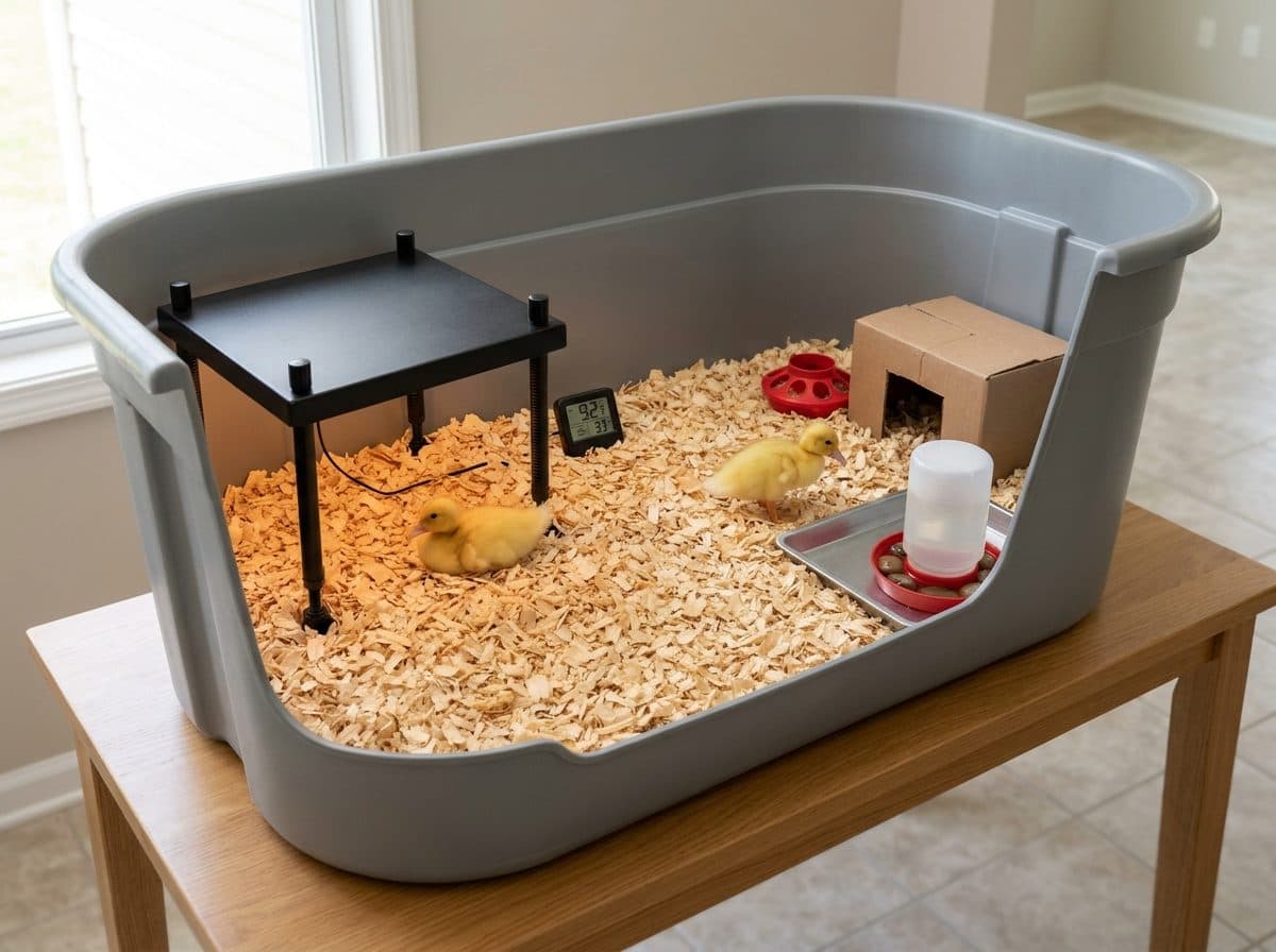 A correctly set up Ducklings (Brooder) brooder