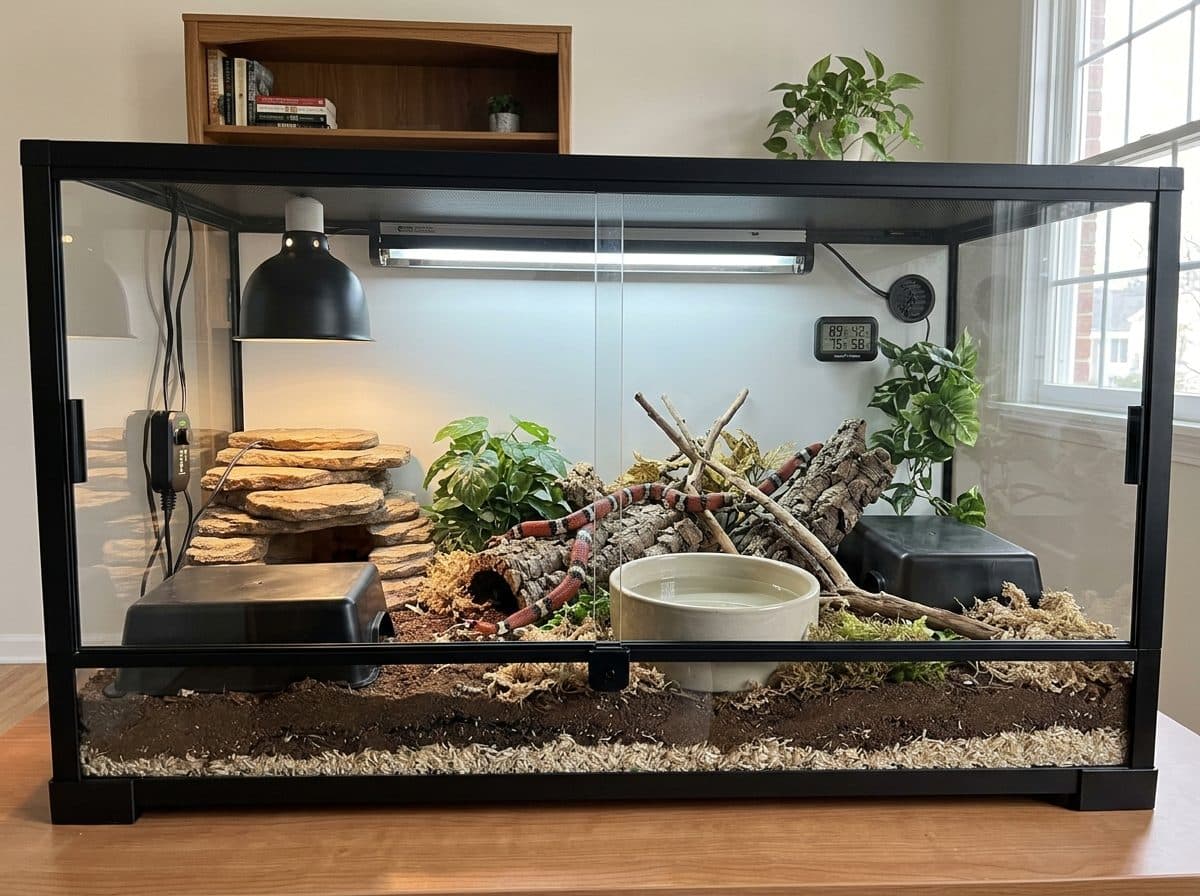 Milk snake enclosure setup idea