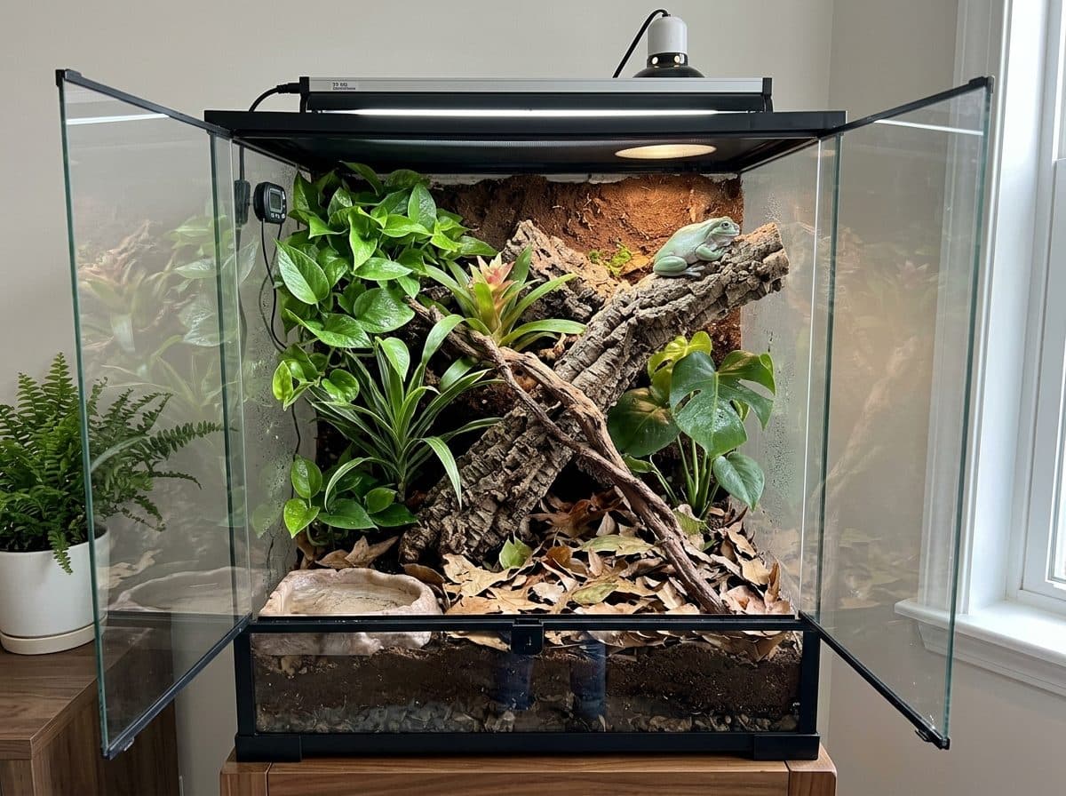 White's tree frog enclosure setup idea