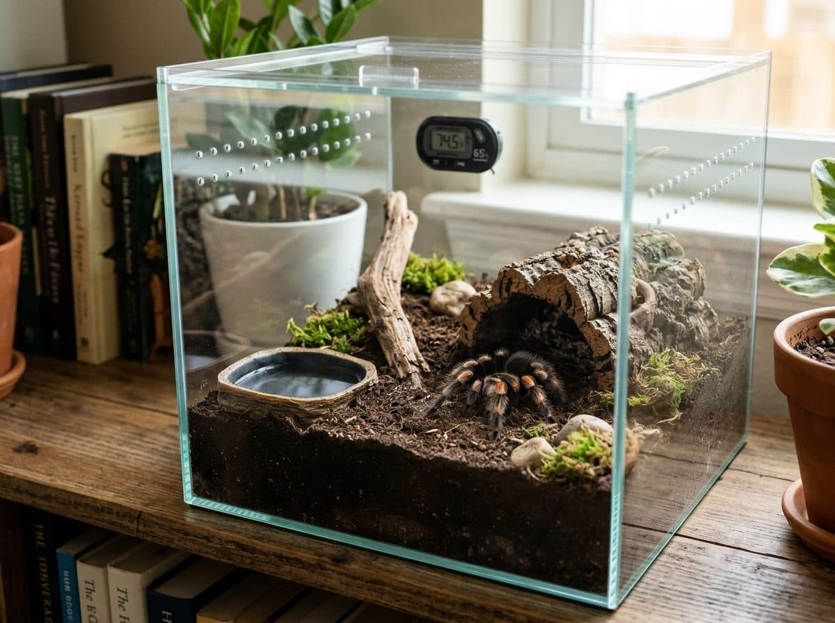 A correctly set up Tarantula enclosure